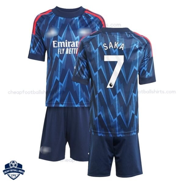 Arsenal Away Kids Football Kit 25/26 SAKA 7 - Overview