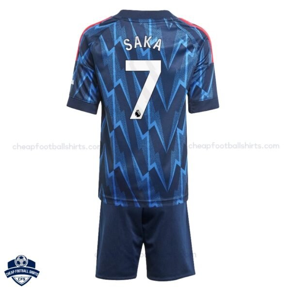 Arsenal Away Kids Football Kit 25/26 SAKA 7 - Back View