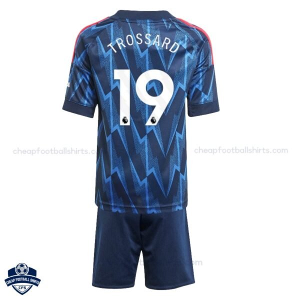 Arsenal Away Kids Football Kit 25/26 TROSSARD 19 - Back View