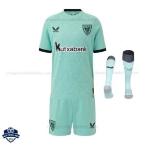 Athletic Bilbao Third Kids Football Kit 25/26 - Front View with socks