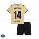Barcelona RASHFORD 14 Away Kids Cheap Football Kit 2025/26_Back View