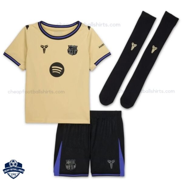 Barcelona RASHFORD 14 Away Kids Cheap Football Kit 2025/26_Front View