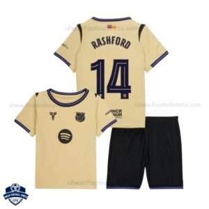 Barcelona RASHFORD 14 Away Kids Cheap Football Kit 2025/26_Overview