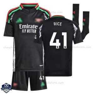 Arsenal RICE 41 Away Kids Football Kit 24/25 - Front View