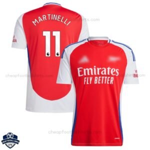 Arsenal Home Men Football Shirt 24/25 MARTINELLI 11 - Front View