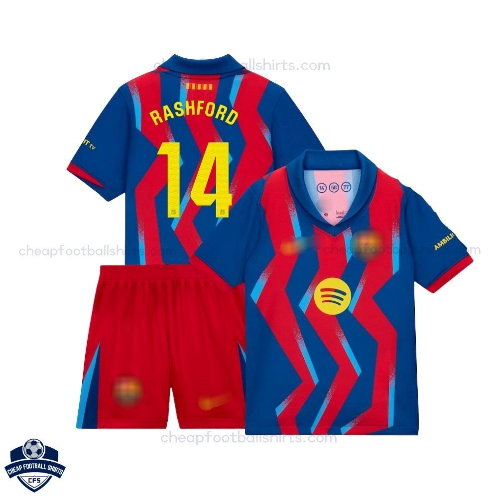 Barcelona Fourth Kids Football Kit 25/26 RASHFORD 14