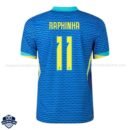 Brazil Away Men Football Shirt 24/25 RAPHINHA 11 - Back View