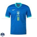 Brazil Away Men Football Shirt 24/25 RAPHINHA 11 - Front View