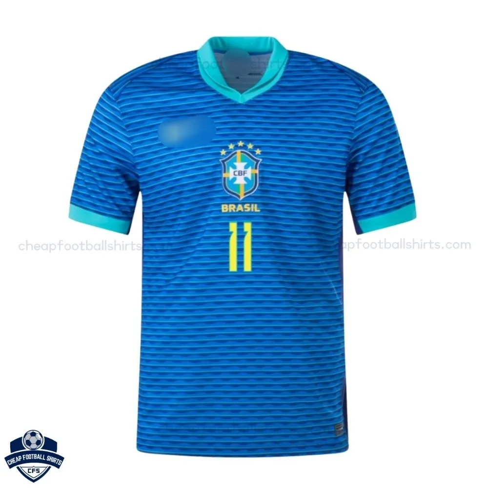 Brazil Away Men Football Shirt 24/25 RAPHINHA 11 - Front View
