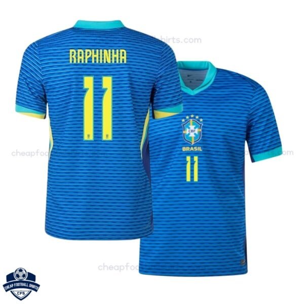 Brazil Away Men Football Shirt 24/25 RAPHINHA 11