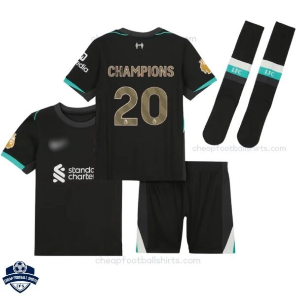 Liverpool Champions 20 Away Kid Football Kit 2024/25