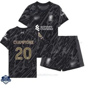 Liverpool Champions 20 Goalkeeper Kids Football Kit 24/25 - Over View