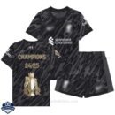 Liverpool Champions Gold Trophy Goalkeeper Kids Football Kit 24/25 - Over View