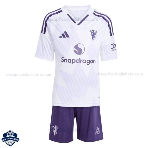 Manchester United Away Kids Football Kit 25/26 - FRONT VIEW