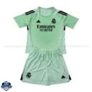 Real Madrid Green Goalkeeper Kids Football Kit 25/26 - front view