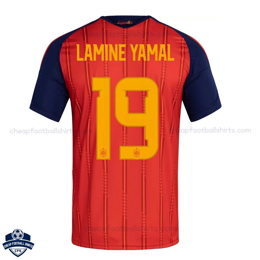Spain World Cup LAMINE YAMAL 19 Home Football Shirts 2026 - Back view