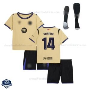 Barcelona RASHFORD 14 Away Kids Cheap Football Kit 2025/26_Overview