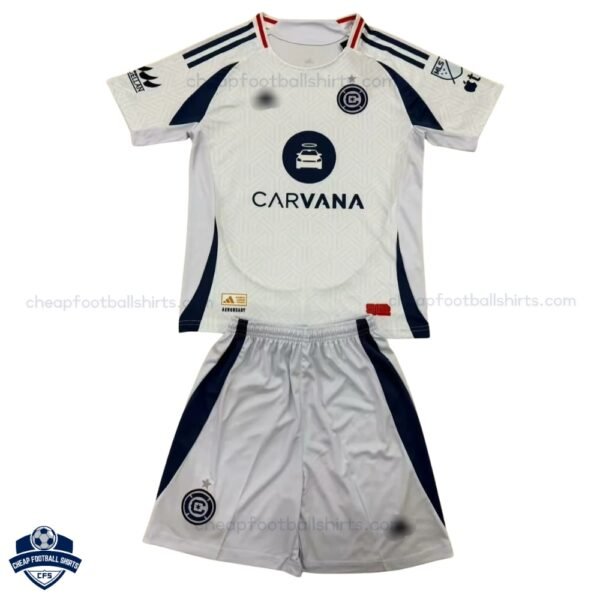 Chicago Fire Away Kids Football Kit 25/26 - Front View