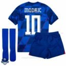 Croatia MODRIĆ 10 Away Kids Cheap Football Kit 2024/25_Back View