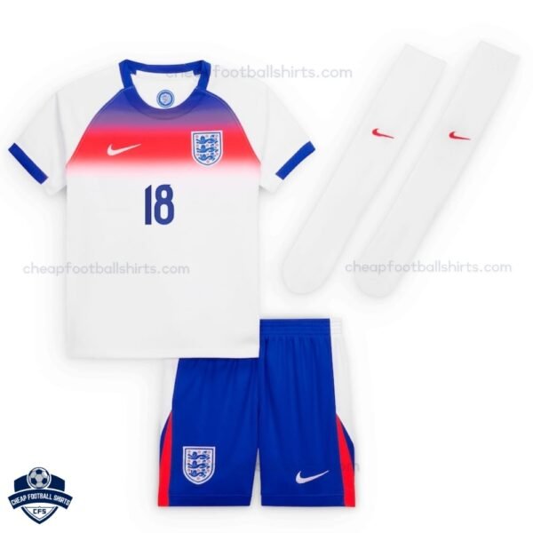 England KELLY 18 Home Kids Cheap Football Kit 2025/26_Front View