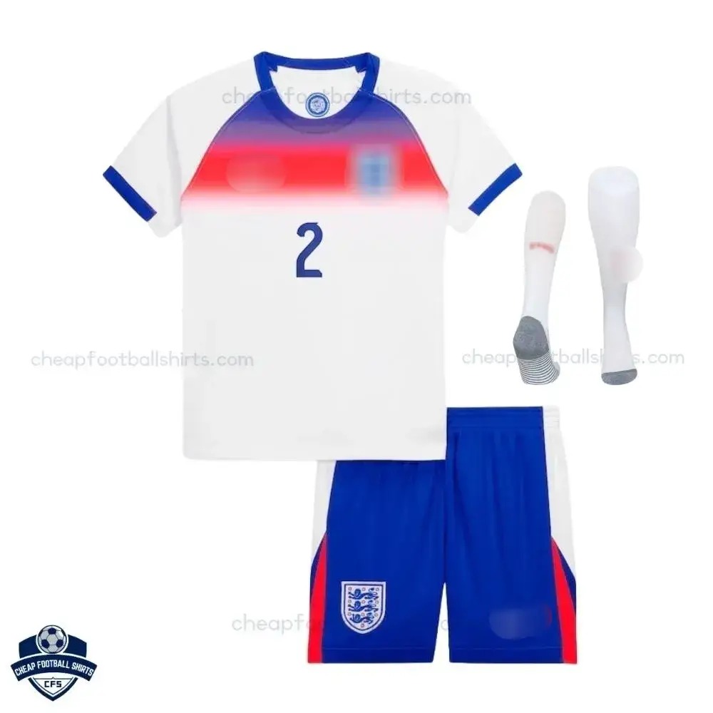 England BRONZE 2 Home Kids Cheap Football Kit 2025/26_Front view with socks