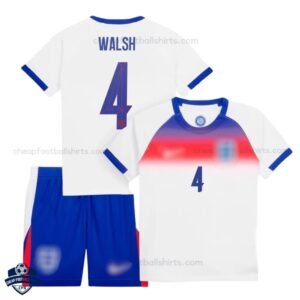 England Home Kids Football Kit 25/26 WALSH 4 - Overview-blur