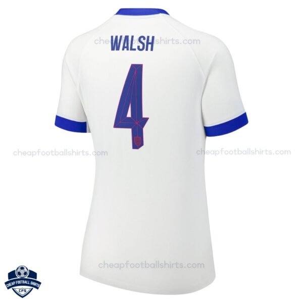 England Home Cheap Football Shirt 25/26 WALSH 4 - Back View