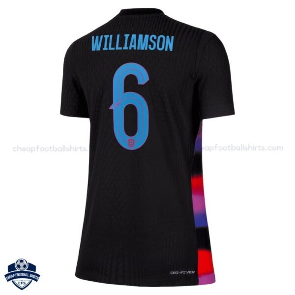 England Away Women Cheap Football Shirt 25/26 WILLIAMSON 6 - Back View