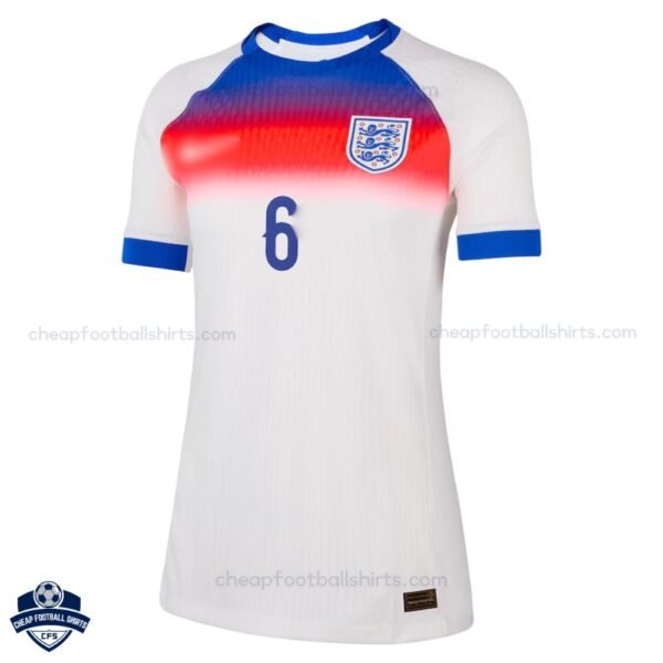 England Home Women Cheap Football Shirt 25/26 WILLIAMSON 6 - Front View