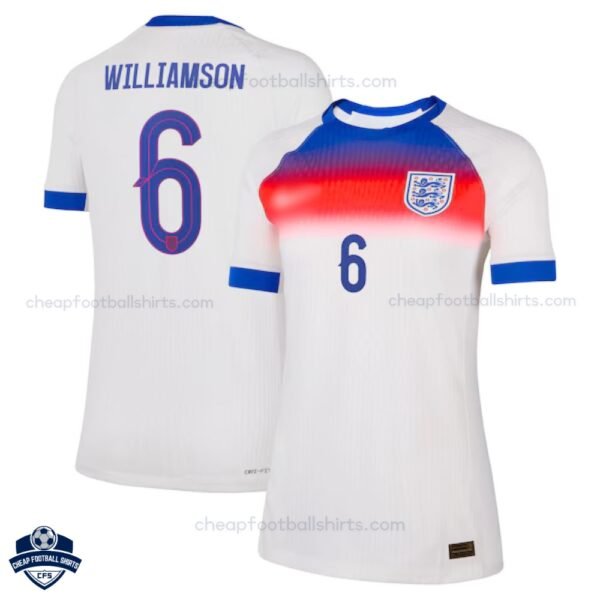 England Home Women Cheap Football Shirt 25/26 WILLIAMSON 6 - Overview