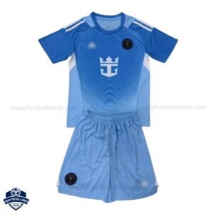 Inter Miami Blue Goalkeeper Kids Football Kit 25/26 - Front View