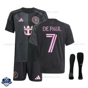 Inter Miami DE PAUL 7 Away Kids Cheap Football Kit 2025/26_Overview