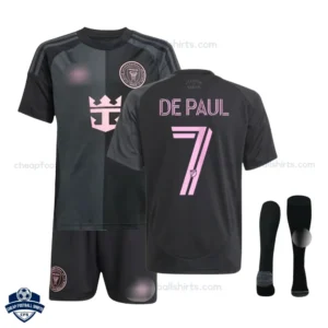 Inter Miami DE PAUL 7 Away Kids Cheap Football Kit 2025/26_Overview