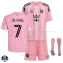 Inter Miami DE PAUL 7 Home Kids Cheap Football Kit 2025/26_Overview
