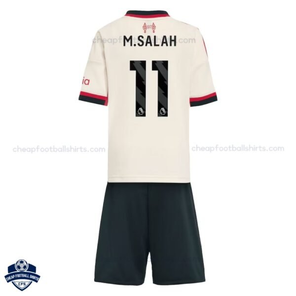 Liverpool Away Kids Football Kit 25/26 M.SALAH 11 - Back view