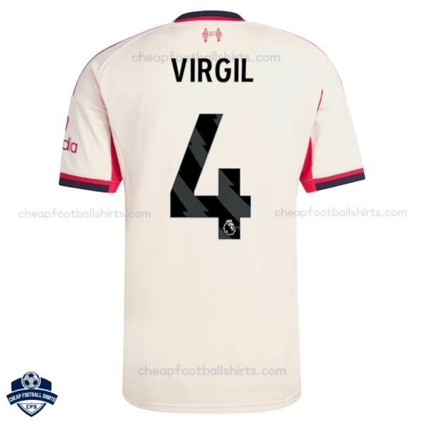 Liverpool Away Men Football Shirt 25/26 VIRGIL 4 - Back View