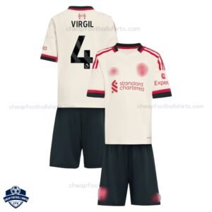 Liverpool Away Kids Football Kit 25/26 VIRGIL 4 - Overview
