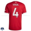 Liverpool Home Men Football Shirt 25/26 VIRGIL 4 - Back View