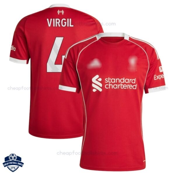 Liverpool Home Men Football Shirt 25/26 VIRGIL 4 - Overview
