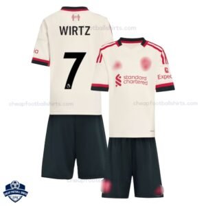 Liverpool WIRTZ 7 Away Kids Cheap Football Kit 2025/26_Overview