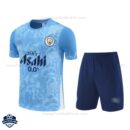 Manchester City Blue Training Kids Football Kit 25/26 - Front View