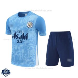 Manchester City Blue Training Kids Football Kit 25/26 - Front View