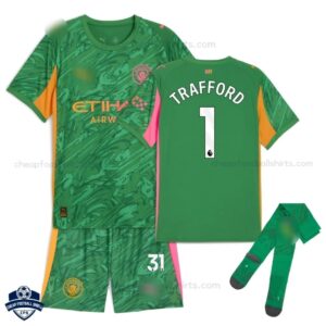 Manchester City TRAFFORD 1 Green Goalkeeper Kids Cheap Football Kit 2025/26_Overview
