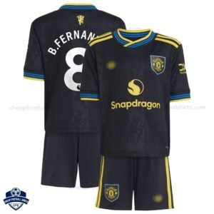 Manchester United B.FERNANDES 8 Third Kids Cheap Football Kit 2025/26_Overview