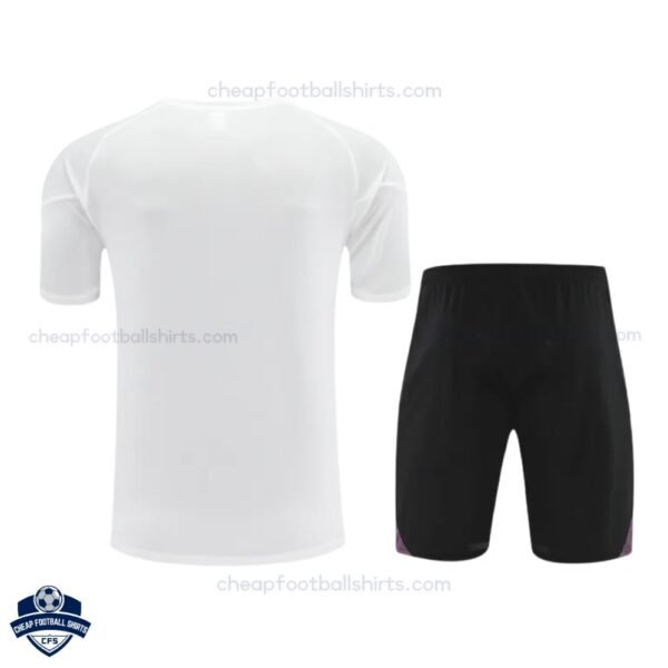 Manchester United White Training Kids Football Kit 25/26 - Back View