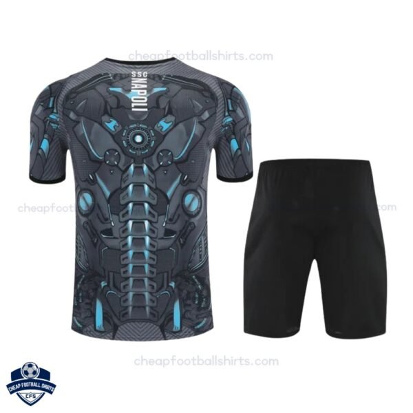 SSC Napoli Grey Training Kids Football Kit 25/26 - Back View