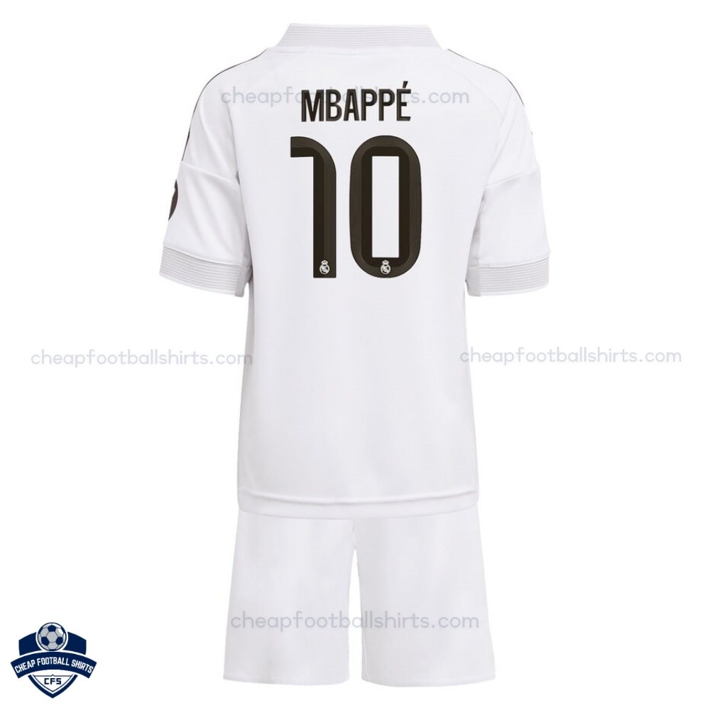 Real Madrid MBAPPÉ 10 Home Kids Cheap Football Kit 2025/26_Back View
