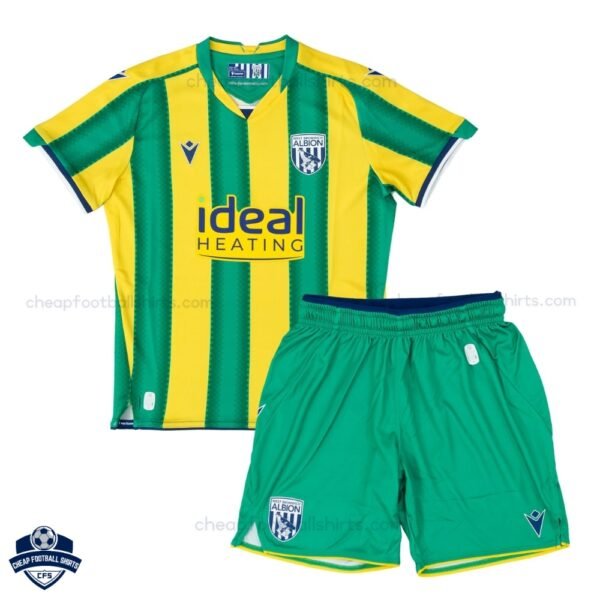 West Bromwich Away Kids Football Kit 25/26 - Front View