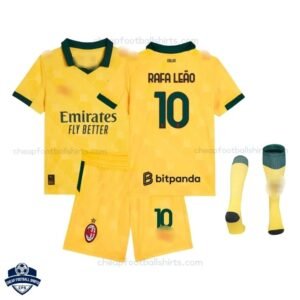 AC Milan Third Kids Football Kit 25/26 RAFA LEÃO 10 - overview