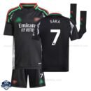 Arsenal Away Kids Football Kit 24/25 SAKA 7 - Front View
